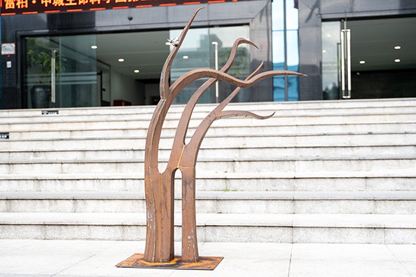 Abstract Corten Steel Bird Sculpture For Outdoor Landscape  Abstract Corten Steel Bird Sculpture For Outdoor Landscape